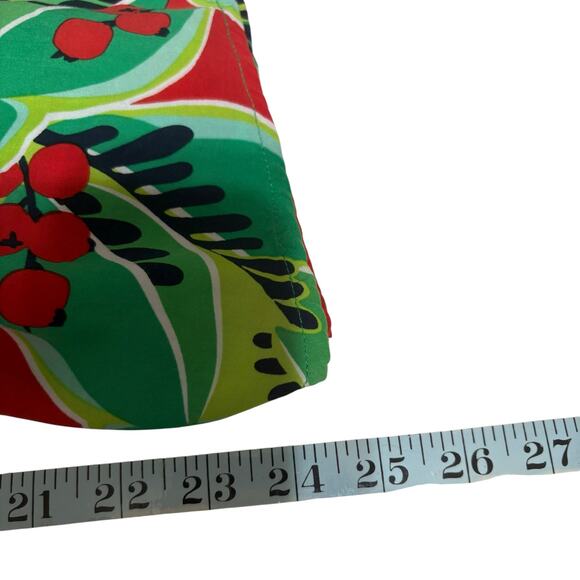 Crown & Ivy Womens Rayon Blouse XS Green Whimsical Abstract Top Bright Retro Pop - Picture 6 of 7